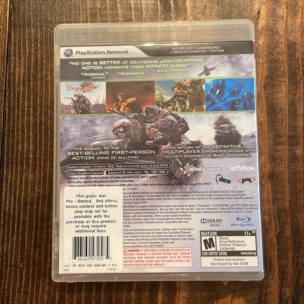 🌟Host Pick🌟PS3 Call Of Duty Modern Warfare 2 Game - Picture 2 of 2